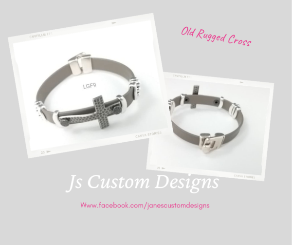 Product image of Cross on Leather Bracelet