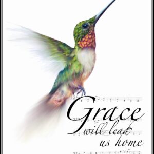 Product image of Hummingbird Amazing Grace Inspirational Art Print