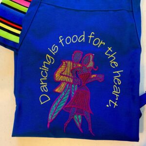 Product image of Dancing is food for the heart apron