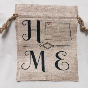 Product image of North Dakota Home Faux Burlap Bag