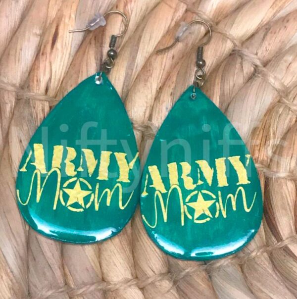 Shop North Dakota Army Mom Earrings