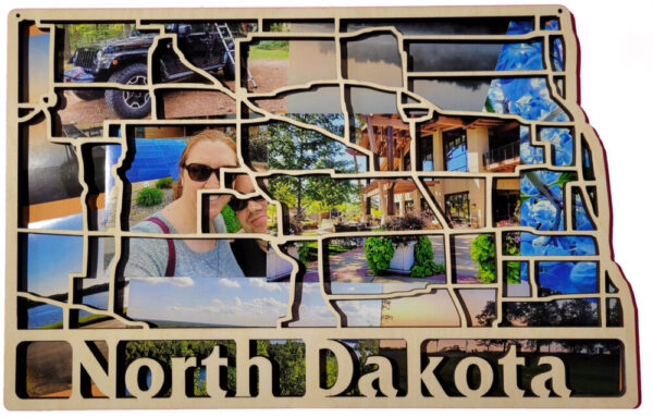 Product image of North Dakota State Road Map Frame