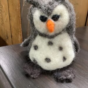 Product image of Handcrafted Felted Wool Owl Figure