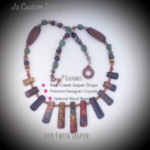 Product image of Jasper Gemstone Drop Necklace
