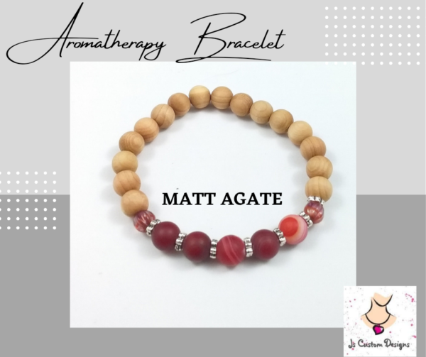 Product image of MATT AGATE AROMATHERAPY BRACELET