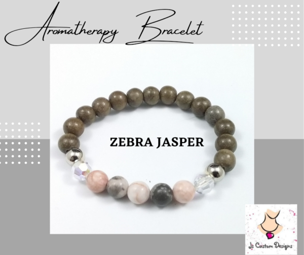 Product image of AROMATHERAPY BRACELET WITH Zebra Jasper