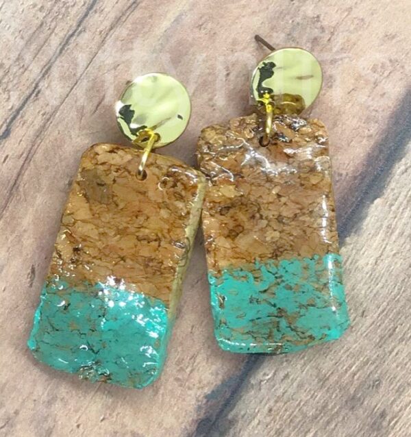 Shop North Dakota Turquoise Cork Earrings