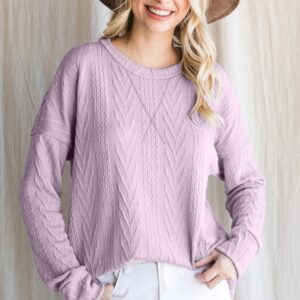 Shop North Dakota Lilac Knit Top