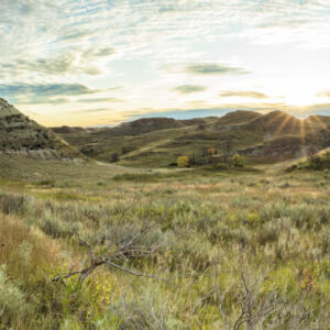 Product image of Fall sunrise in the North Dakota badlands – Photo
