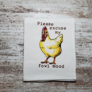 Shop North Dakota Embroidered Dish Towel – Fowl Mood