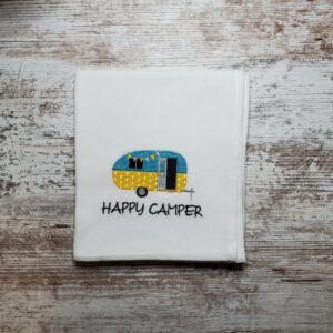 Product image of Embroidered Dish Towel – Happy Camper