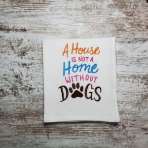 Product image of Embroidered Dish Towel – Home with Dogs