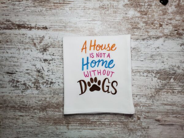 Product image of Embroidered Dish Towel – Home with Dogs