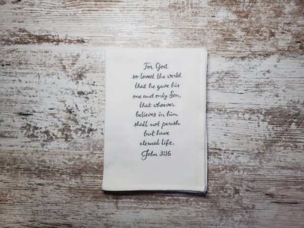 Product image of Embroidered Dish Towel – John 3:16