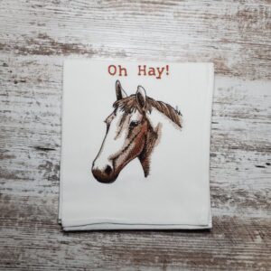 Product image of Embroidered Dish Towel – Oh Hay!