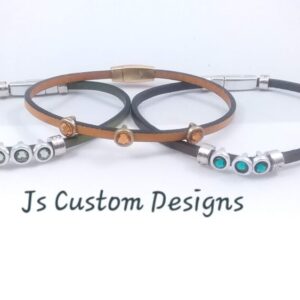 Product image of Birthstone leather bracelet