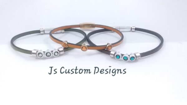 Product image of Birthstone leather bracelet