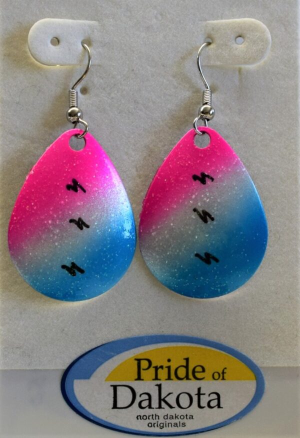 Product image of Blue, White & Pink Lure Earrings