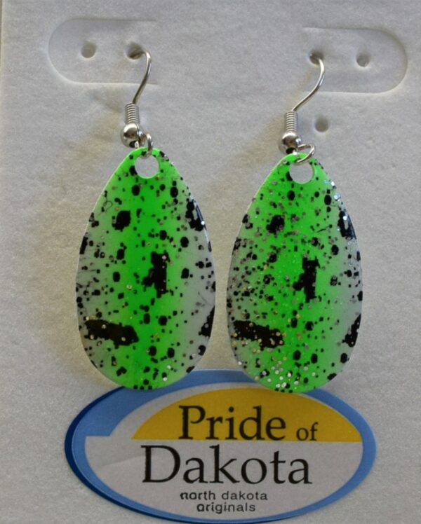 Product image of Green Speckled Lure Earrings