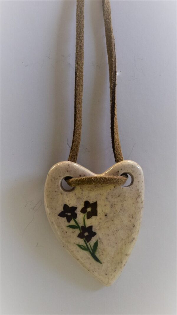 Product image of Ceramic Floral Heart Necklace