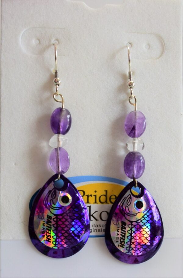 Product image of Purple Baitfish Blade Earrings