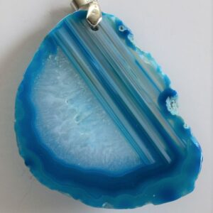 Shop North Dakota Blue Agate Necklace on Leather Cord