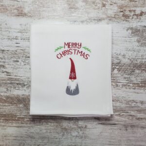 Shop North Dakota Embroidered Dish towel – Gnome Christmas