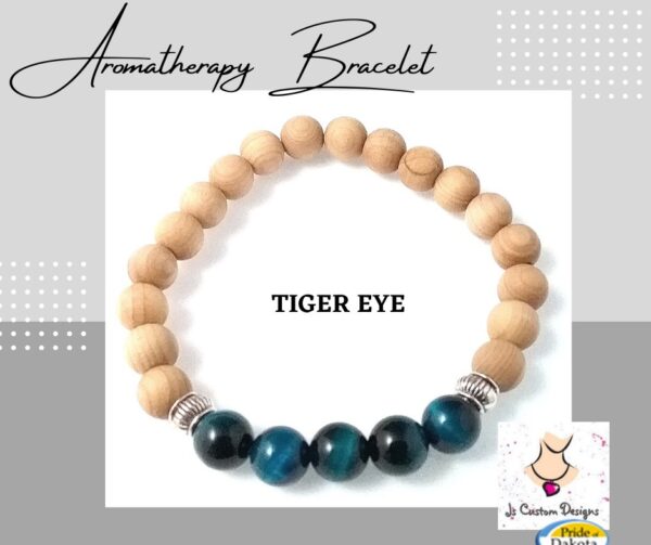 Product image of Teal Tiger Eye Aromatherapy Bracelet