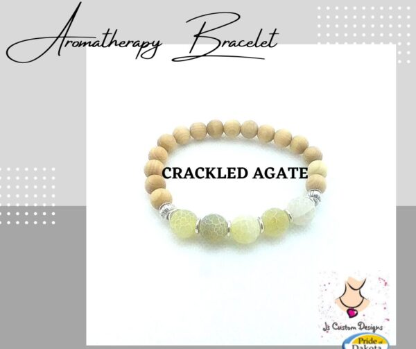 Shop North Dakota Crackling Agate Aromatherapy Bracelet