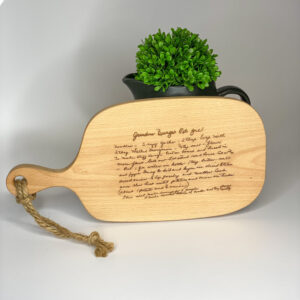 Shop North Dakota Original Handwriting Recipe Engraved Beech Wood Board
