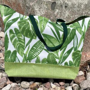 Shop North Dakota Oversized Tote Bag Green Plants