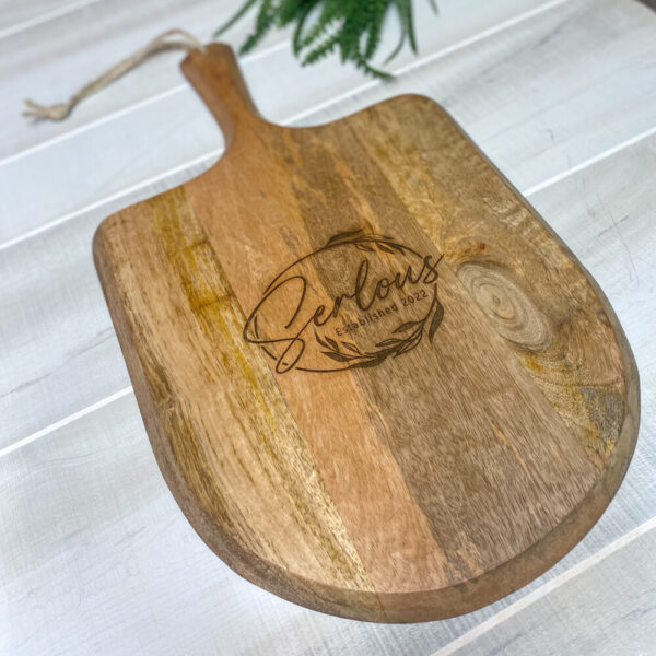 Shop North Dakota Custom Engraved Mango Wood Rounded Board