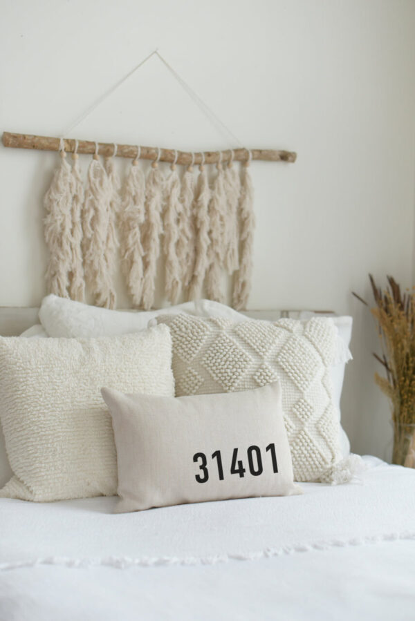Product image of Corner Print Zip Code Pillow
