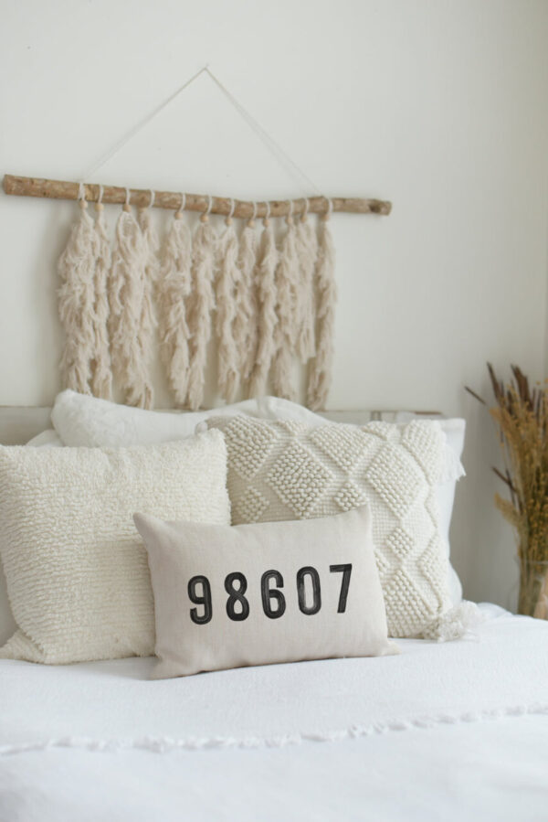 Product image of Painted Look Zip Code Pillow
