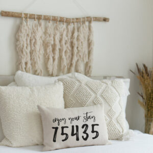 Shop North Dakota Zip Code Pillow – Enjoy Your Stay