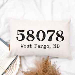 Product image of Typewriter Zip Code Pillow