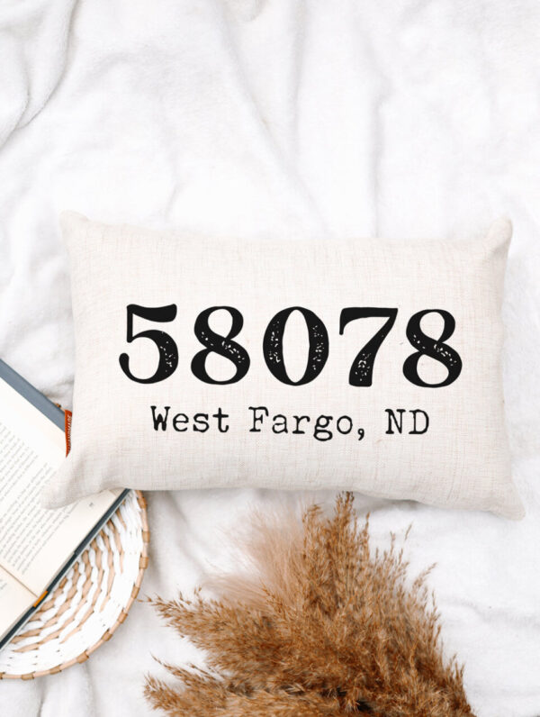 Product image of Typewriter Zip Code Pillow