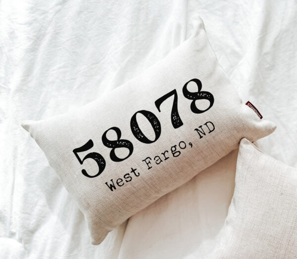 Product image of Typewriter Zip Code Pillow