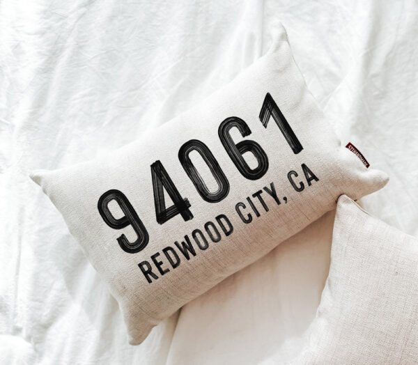 Product image of Painted Look Zip Code Pillow