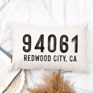 Product image of Painted Look Zip Code Pillow