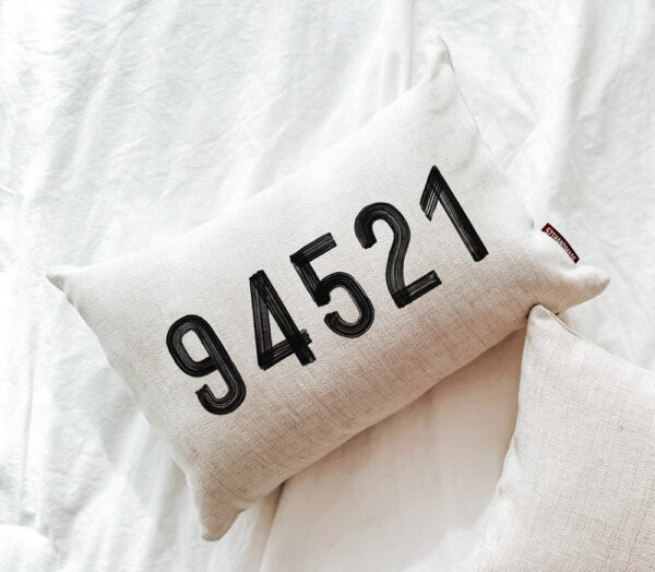 Product image of Painted Look Zip Code Pillow