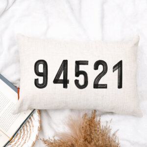 Product image of Painted Look Zip Code Pillow