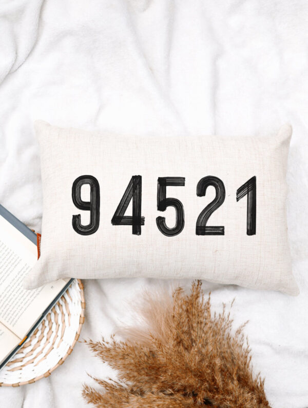 Product image of Painted Look Zip Code Pillow