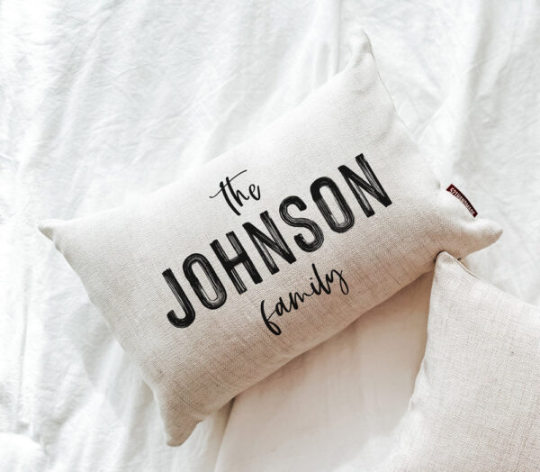 Product image of Custom Family Name Pillow