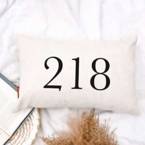 Product image of Area Code Pillow – Classic Print – Zip Code Pillow