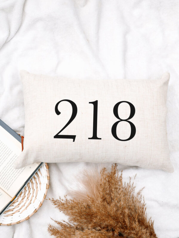 Product image of Area Code Pillow – Classic Print – Zip Code Pillow