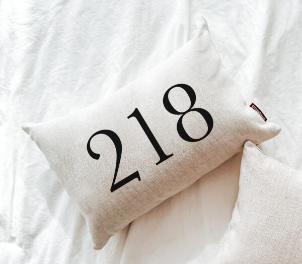 Product image of Area Code Pillow – Classic Print – Zip Code Pillow
