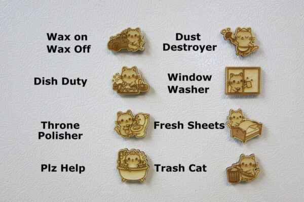 Product image of Cute Cleaning Cat Magnets