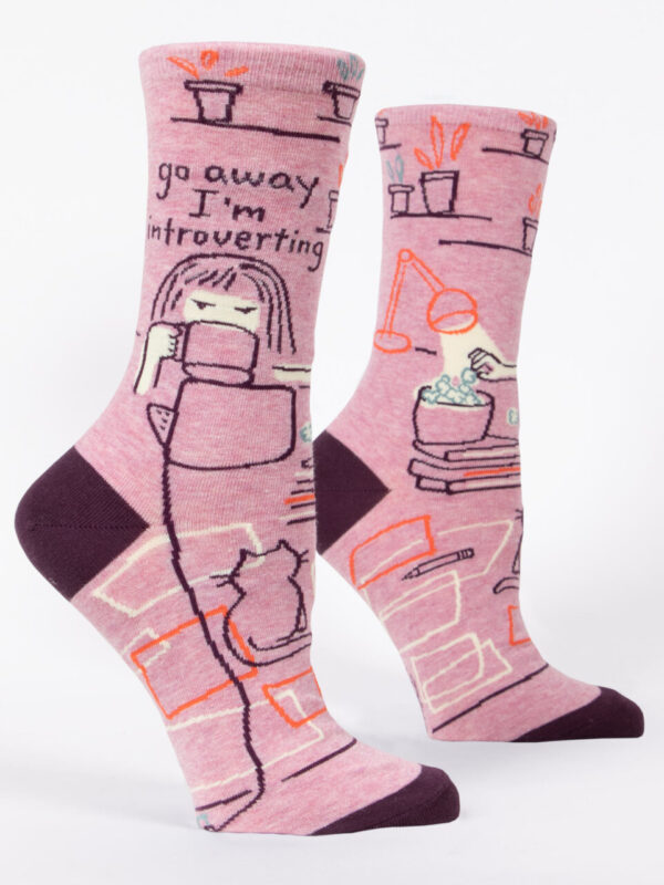 Product image of GO AWAY I’M INTROVERTING W-CREW SOCKS