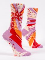 Product image of I’M A GIRL, WHAT’S YOUR SUPERPOWER? W-CREW SOCKS